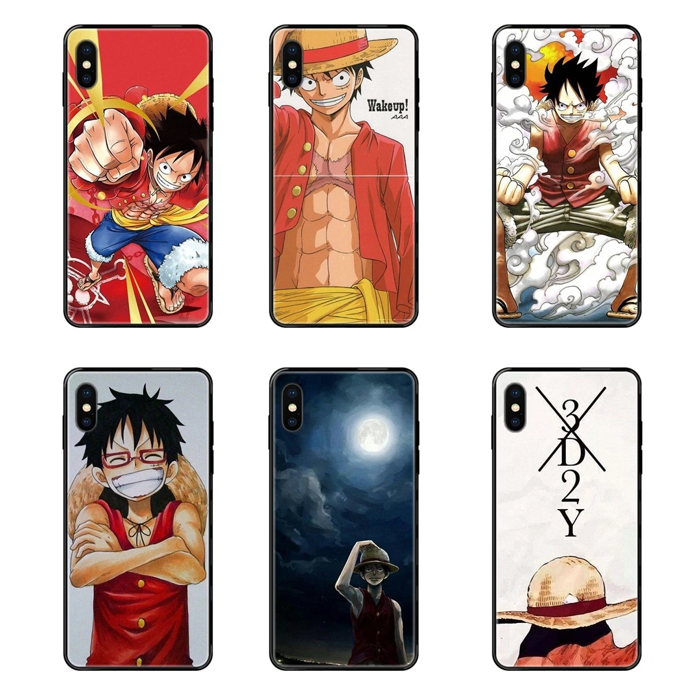 Charming Black Soft Tpu Phone Case Cover One Piece Luffy S For Samsung Galaxy Note 4 8 9 10 20 Plus Pro Ultra J6 J7 J8 M30s | Мобильные