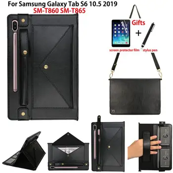 

Envelope Case For Samsung Galaxy Tab S6 10.5 SM-T860 SM-T865 T860 2019 10.5\" Cover Funda With Pencil Holder Stand Shell +Gift
