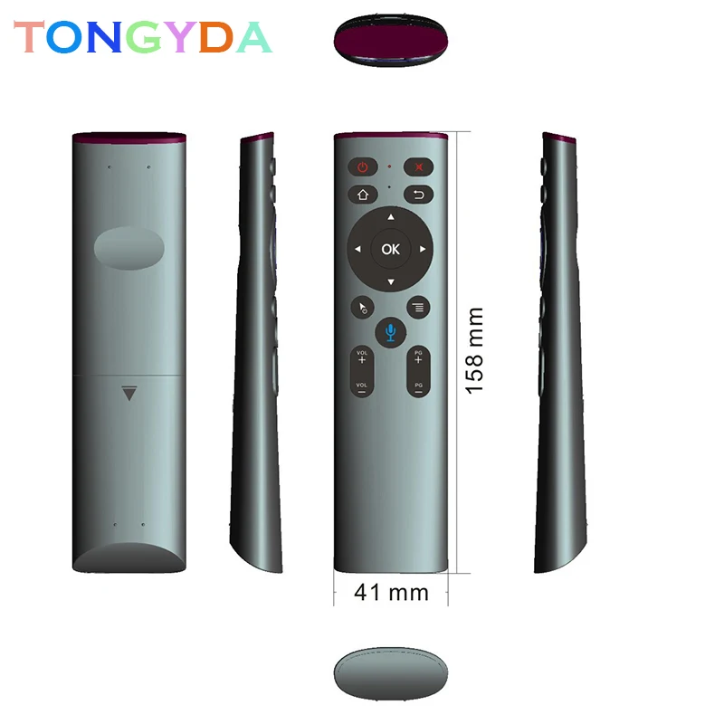 A6 Голосовое управление Fly Air mouse для гироскопа зондирования игры Air mouse, 2,4 ГГц беспроводной микрофон Пульт дистанционного управления для Android tv Box, PC