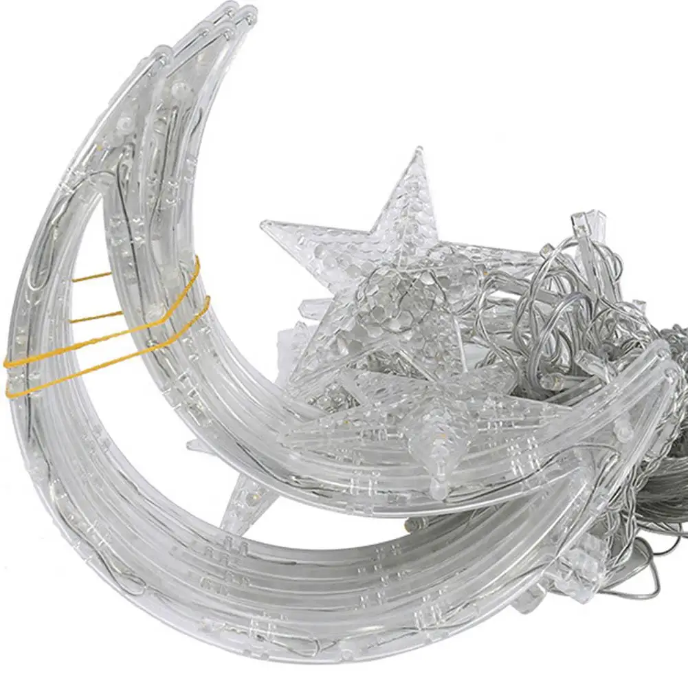

Newest LED Curtain String Lights Star Moon Decorative Lamp for Christams Party Decoration European Regulation 220V