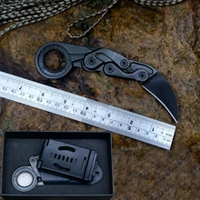 Механический захват ножи Karambit CS GO резак фиксированный M390 лезвие одна Твердая стальная ручка выживания спасательный Открытый нож Kydex оболочка