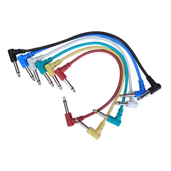 

Multicolored Guitar Effect Pedal Cables for Electric Guitar Bass, 6 Pack