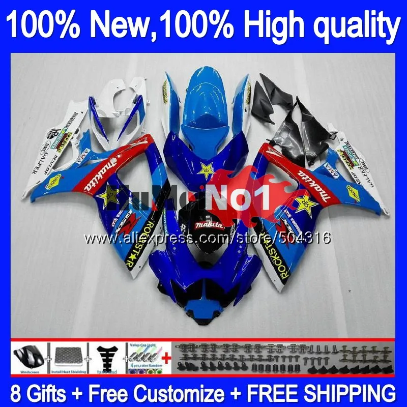 Корпус для SUZUKI GSX R600 GSX-R750 GSXR 600 750 CC 06 07 2006 2007 светильник bue 16MC. 14 GSXR-600 K6 GSXR600 GSXR750 06 07 обтекатель