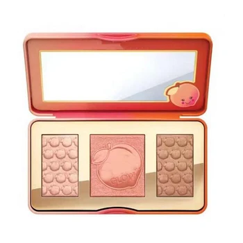 

New Sweet Glow Infused Bronzers & Highlighters Blush Palette 3 Shades With Peaches 18 Color Eyeshadow Palette Black Mascara