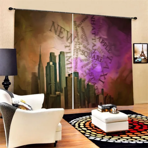 3D печатные Natual View затемненные шторы для гостиной тропические деревья шторы для мальчиков комната лечение окна 2 панели шторы - Цвет: Color-10