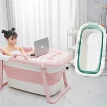 Складная банная бочка для взрослых, банная бочка для взрослых, банная ванна, домашняя пластиковая большая утолщенная бочка для ванны, бочка для ванны из 2 предметов