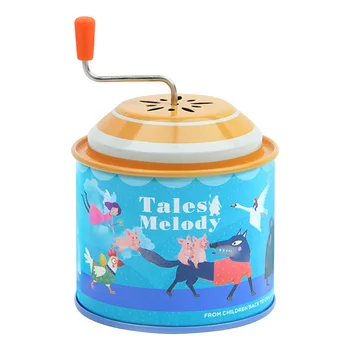 

Iron Accessories Rotating Retro Birthday Gift DIY Craft Early Learning Hand Crank Kids Toy Home Decor Music Box Children