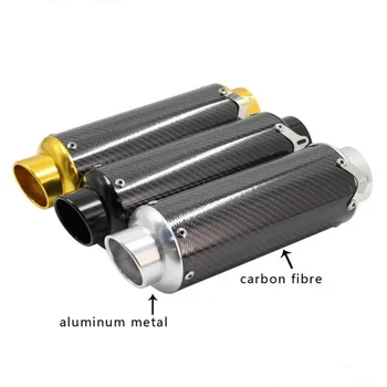 

Universal Inlet 51mm Motorcycle Exhaust Muffler Carbon Fiber Leovince Motorbike Muffler Exhaust Escape End Pipe For MT07 ect
