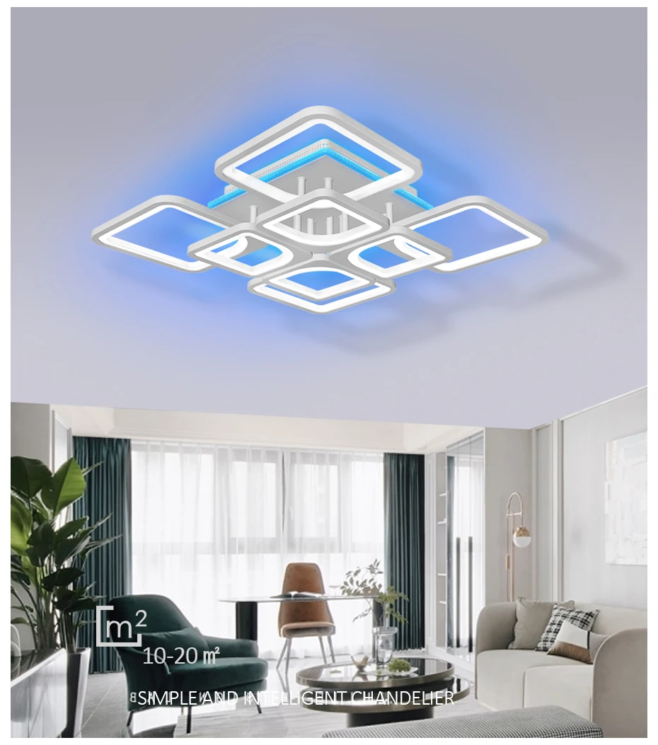 fall ceiling light Classic Upgrate Square LED Ceiling Light Home Apartment Decor For Living Room Bedroom Dining Room Dimmable 3500K-6500K ceiling lamp