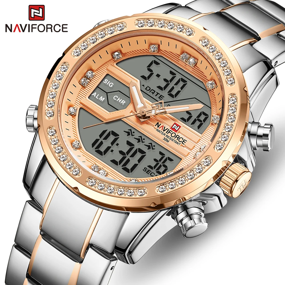 

NAVIFORCE Fashion Sport Watch for Men Top Brand Luxury Analog Digital Dual Display Wristwatch Waterproof Clock Relogio Masculino