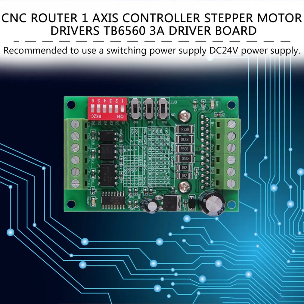 Высокоскоростное оптическое соединение DC 10-35V TB6560 3A драйвер платы CNC маршрутизатор одиночный 1 осевой контроллер шаговый двигатель драйверы