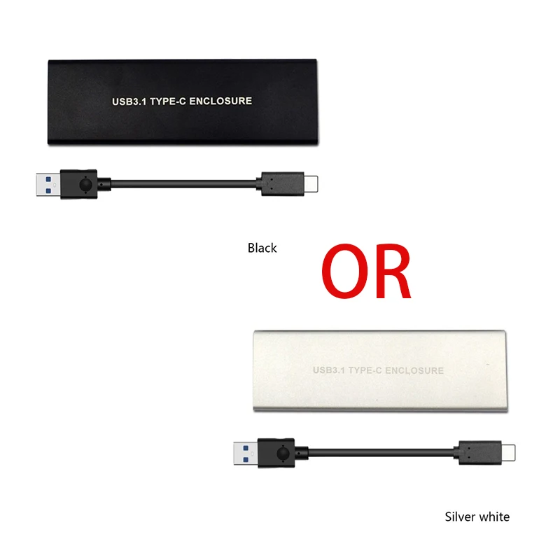 USB3.1 type-C для NGFF M.2 Key-M жесткий диск коробка PCIE адаптер корпус - Цвет: White OR Black