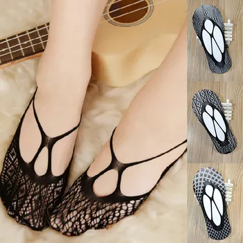 

1Pair Women Black Cotton Lace Antiskid Invisible Liner No Show Low Cut Socks Spring And Summer Thin Lace Ladies Boat Socks @45