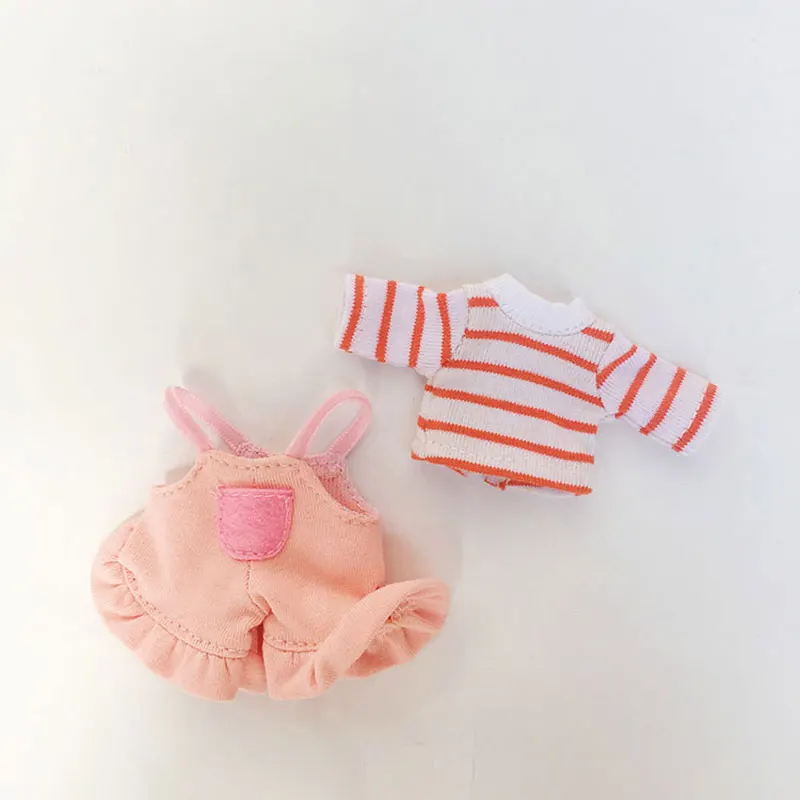 Ob11 одежда для малышей Детская одежда с красной шапкой от Molly 1/12 bjd Одежда для куклы футболка и юбка костюм куклы аксессуары