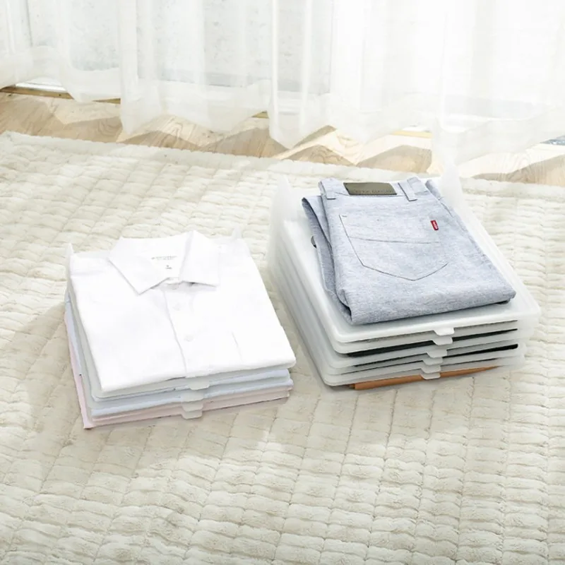 Household Clothes Fold Table Clothes Organizing Travel Folder Shirt Closet Drawer Stack Storage Clothes Board