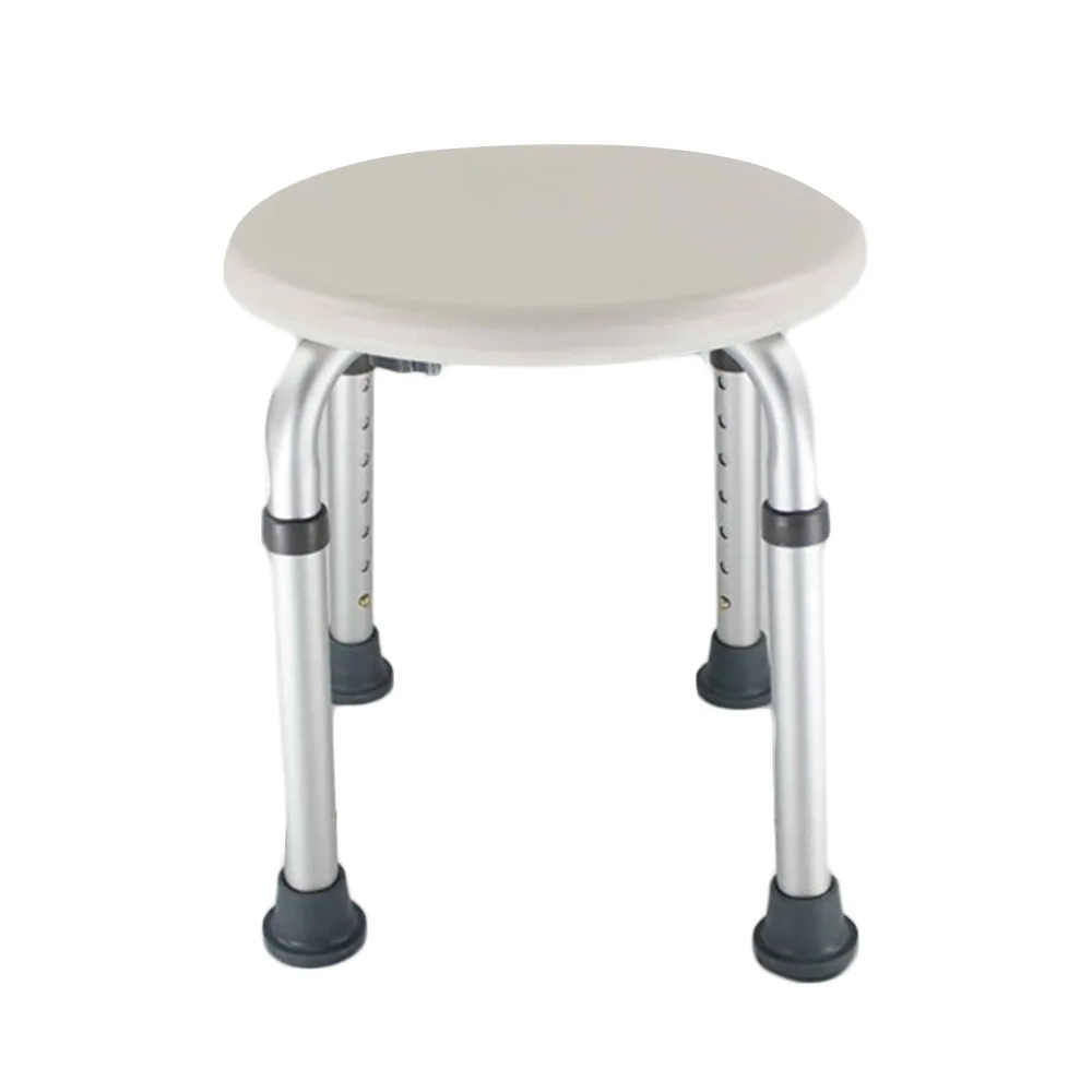 

7 Levels Adjustable Round Shower Stool Aluminum Alloy Chair for Elderly Best Price