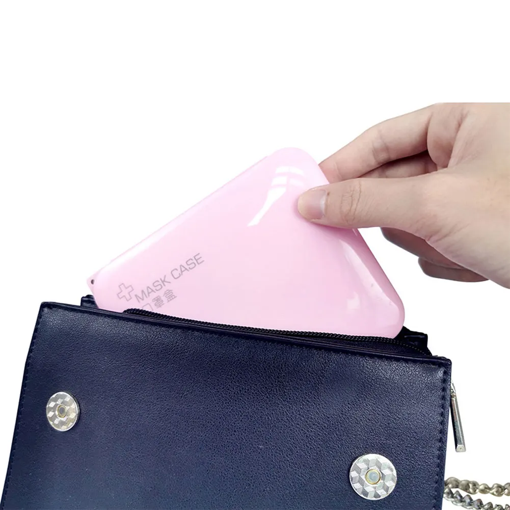

Portable Face Masks Storage Box Moisture-Proof Cover Holder Mask Storage Seal Box Stationery Case Dustproof For Home Office