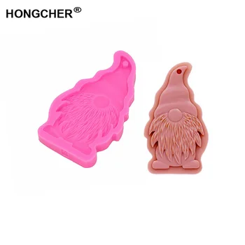 

New Santa Gnomes Keychain Pendant Silicone Mould, Fondant Cake DIY DIY Chocolate Mold Kitchen Baking Cooking Gadgets