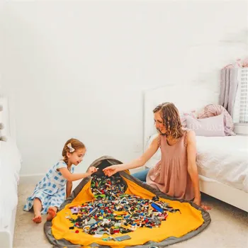 

INS Nordic Kid Soft Child Cartoon Carpet Toys Storage Bag Kids Baby Room Decoration For Baby Bed Bumper