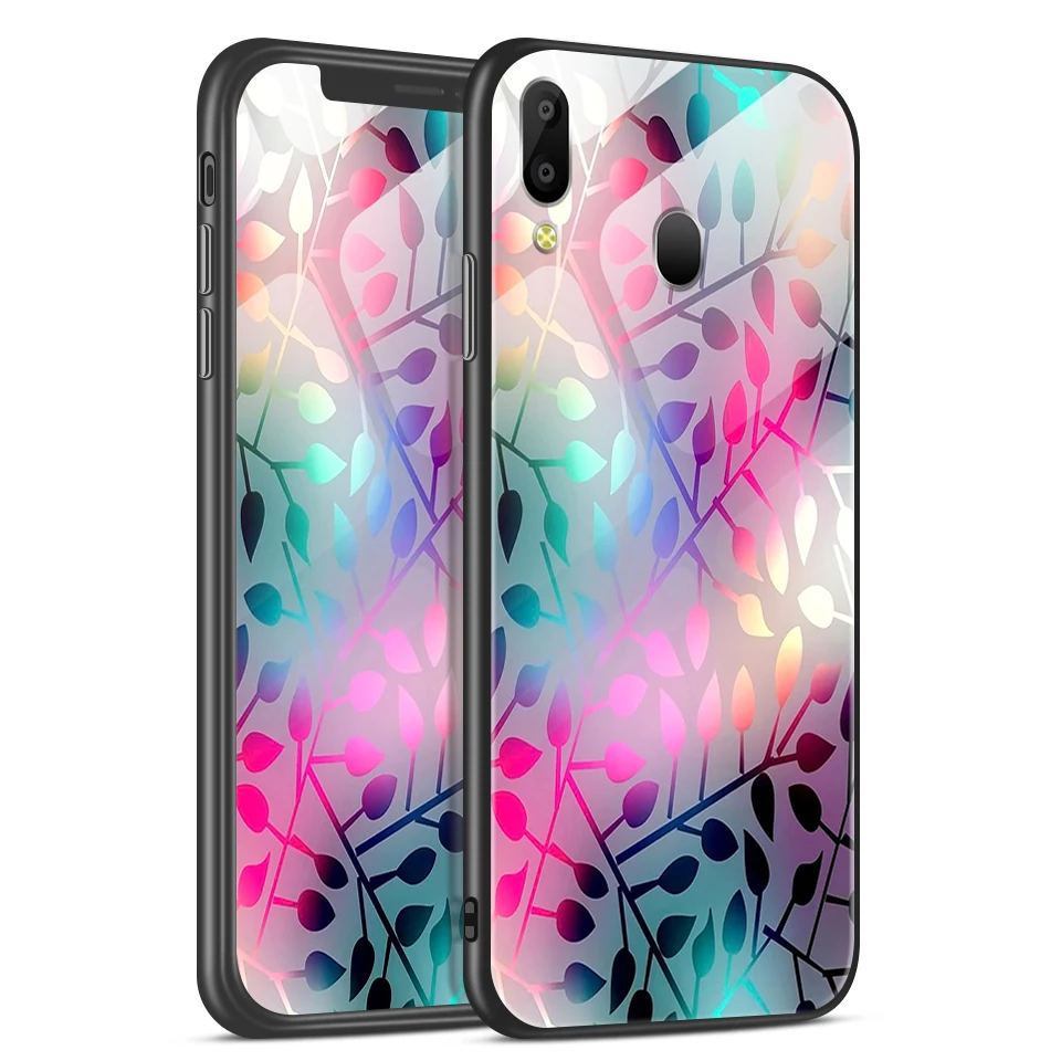 H150 Чехол из закаленного стекла для samsung Galaxy J4 Plus, Антидетонационная сумка для Galaxy M10 M20 M30, задняя жесткая стеклянная крышка, SM-J415F, защитный чехол - Цвет: H150