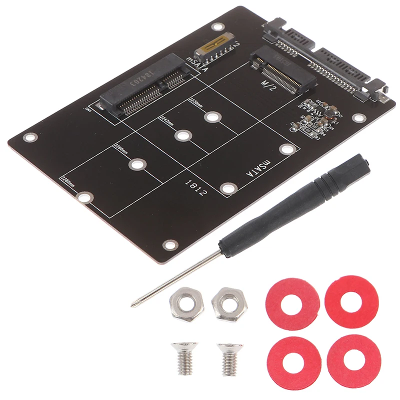 2 в 1 mSATA-SATA NGFF M.2 для SATA3 конвертерная плата адаптера SSD диск