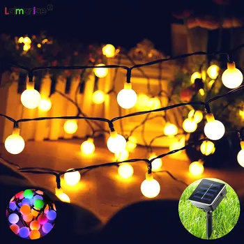 

Solar String Fairy Lights 5m 20LED / 7.5M 50LED Waterproof Outdoor Garland Solar Power Ball Lamp Christmas for Garden Decoration