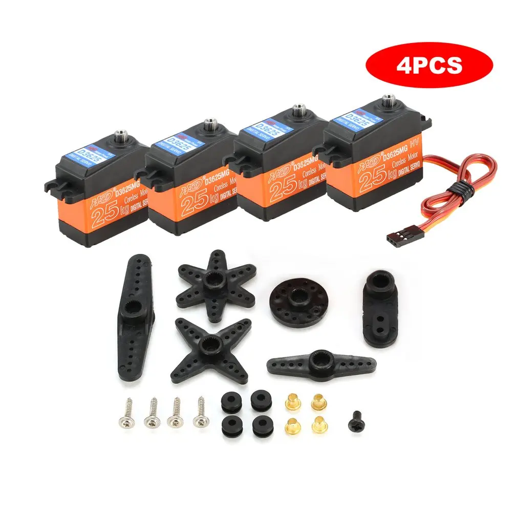 

NEW 4PCS JX PDI-HV0903MG Servo Mini Steering Torque Digital Metal Gear Core Servo for RC Fixed Wing Airplane Plane Drone