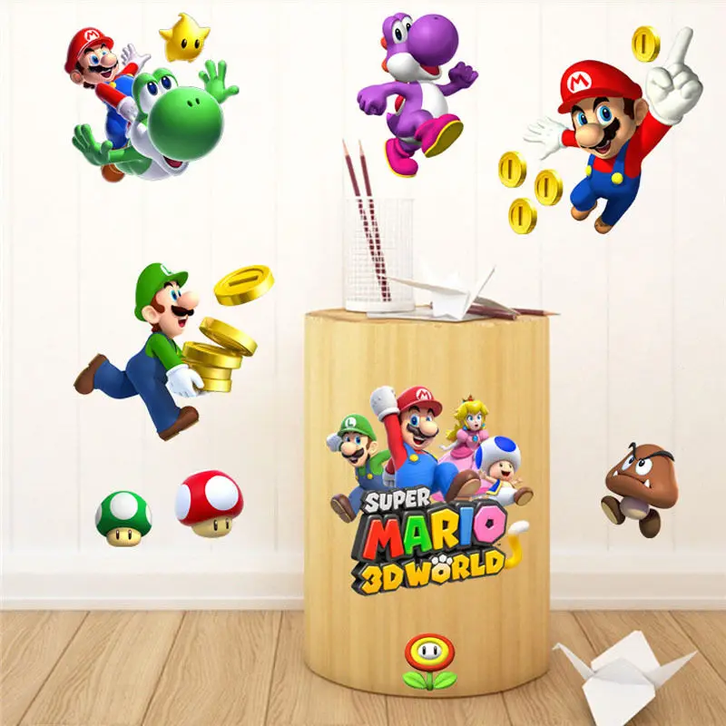 С рисунком из игры &quotБратья Супер Марио&quot Wall Art Наклейки Стикеры для детской
