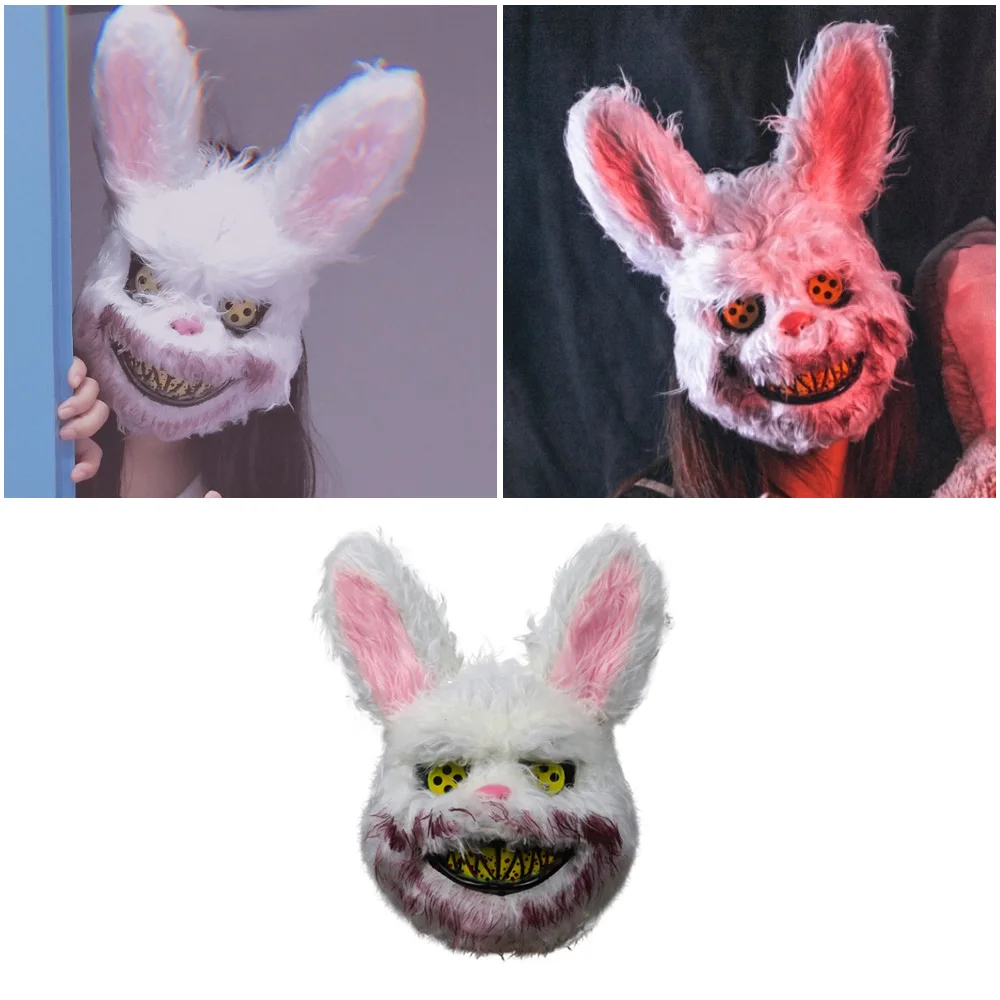 

Men's Zombie Killer Teddy Bear Fancy Dress Mask Halloween Scary Cosplay Horror new