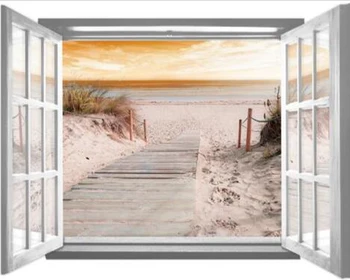 

C11877 scenic seaside cross stitch Oil painting girl 11/ 14ct /16/28/27CT cloth cotton thread embroidery DIY handmade