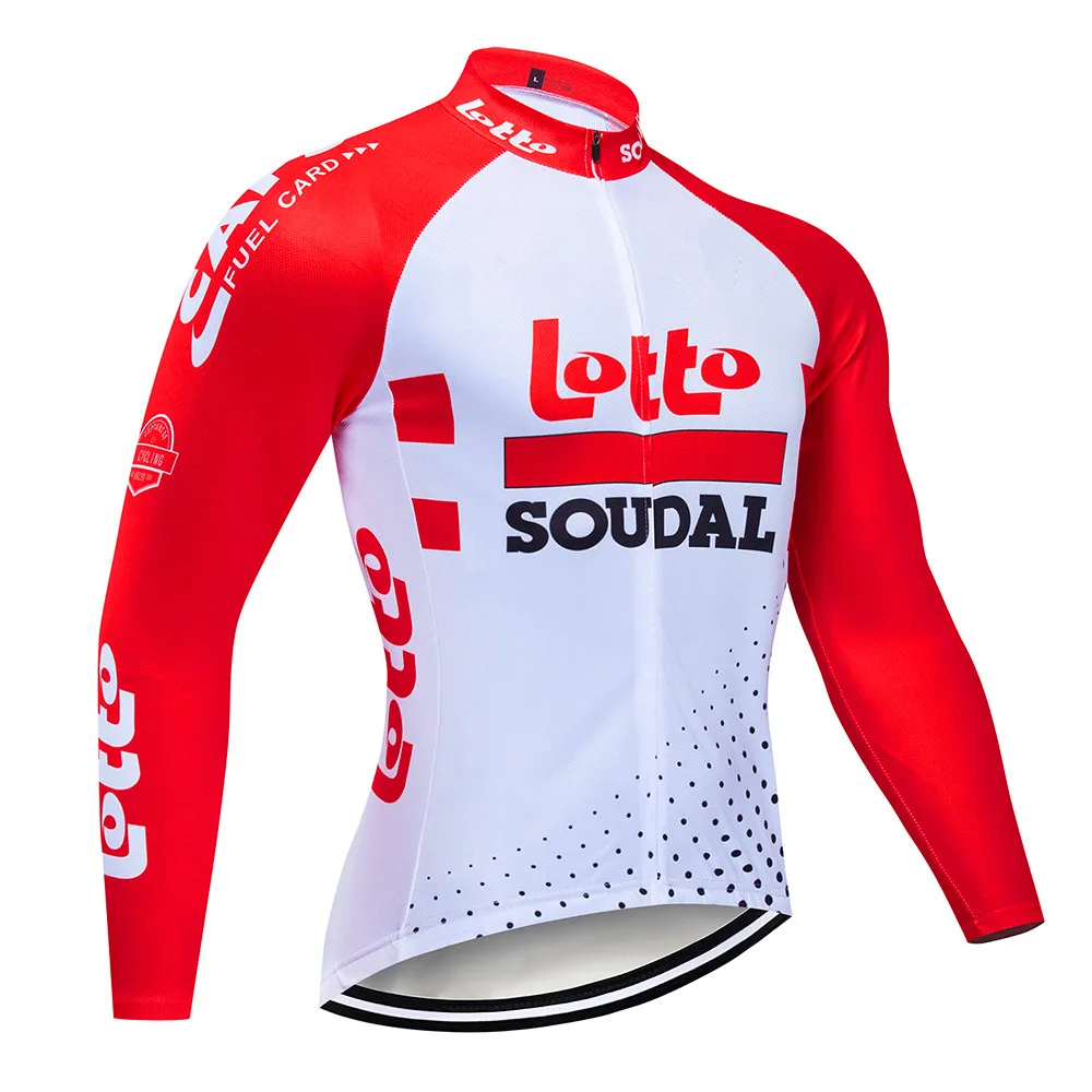 Long jersey Lotto, тонкая секция, длинный рукав, Велоспорт, Джерси, набор, одежда, Майо, Ropa Ciclismo, одежда для велосипеда, одежда, велосипедная форма, набор - Цвет: Long jersey