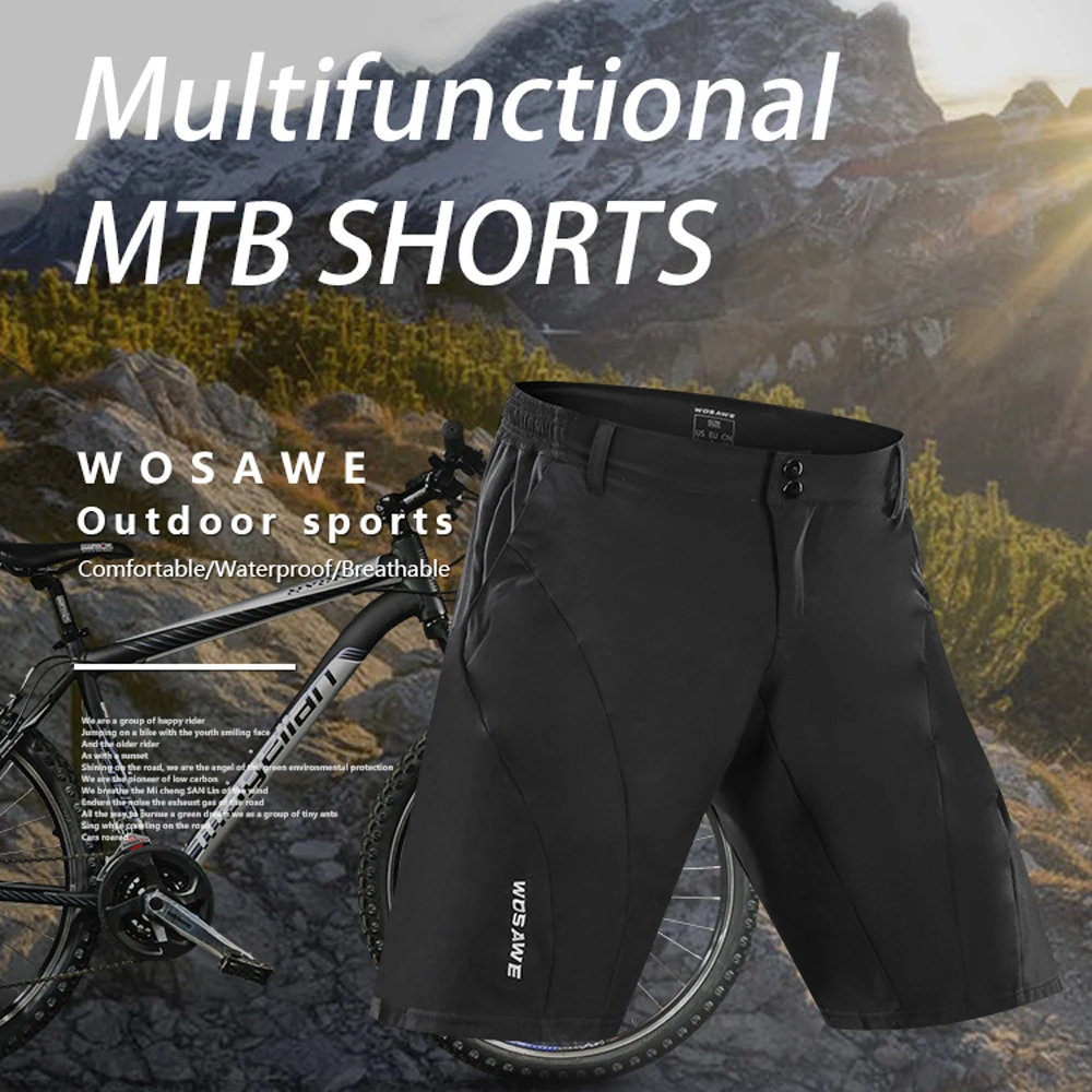 Мужские мотоциклетные шорты для велоспорта горные черные дорожные MTB горный велосипед дышащие свободные шорты для езды спортивные шорты для бега