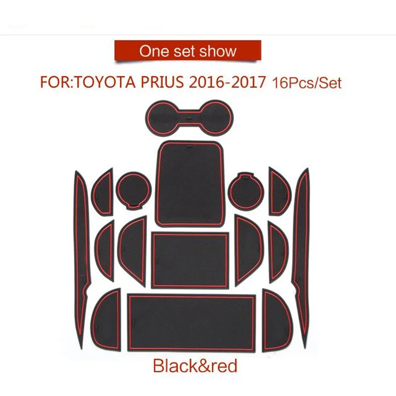 Противоскользящий коврик для Toyota Prius 50 XW50 ворота слот подставка анти-грязные двери паз коврик салоны машины гелевая прокладка резиновая коврик