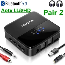 Bluetooth 5,0 Audio Sender Empfänger AptX HD LL Niedrigen Latenz CSR8675 Wireless Adapter RCA SPDIF 3,5mm Aux Jack für TV PC Auto
