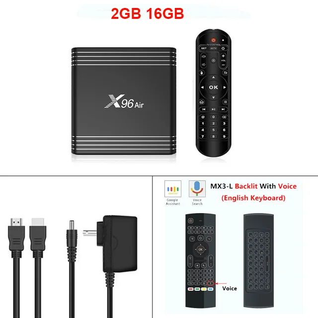 2GB 16GB MX3 X96 Air 4 Гб 64 Гб Смарт ТВ приставка Amlogic S905X3 Android 9,0 ТВ приставка Bluetooth 4,0 1080P 8K 60fps 2,4G& 5,0 wifi приставка - Цвет: 2GB 16GB MX3
