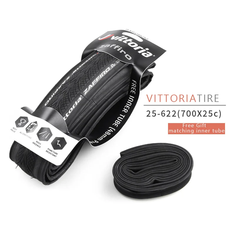 Велосипедная клинчерная Складная шина Vittoria Zaffiro 700x25C с внутренней трубкой