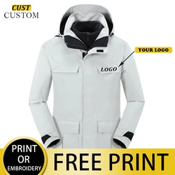 Personalized Custom Jacket Hat Jacket Detachable Jacket Winter Warm Men And Women Fashion Jacket Windproof