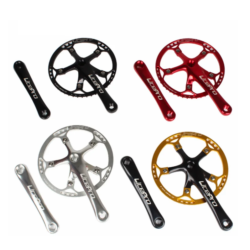 Litepro шатун цепи 130 BCD складной велосипед BMX односкоростная цепь колеса AL7075 170 мм Crank 130bcd зуб 45T 47T 53T 56T 58T