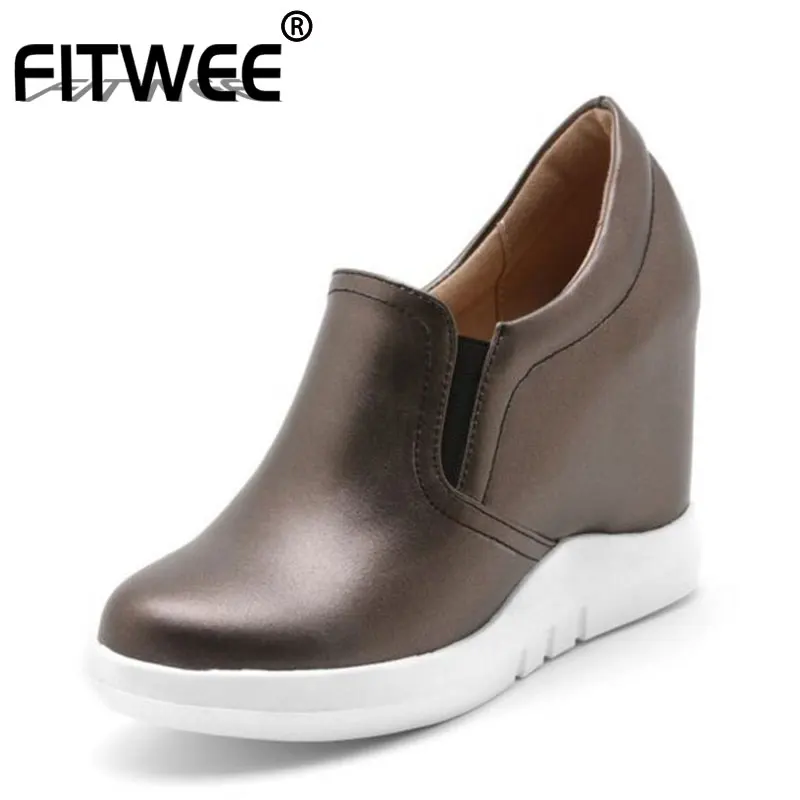 

FITWEE Increasing Height Mujer Pumps Elastic Band Solid Color Women Shoes Daily Leisure Outdoor Simple Shoes Women Size 34-39