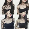 Fashion Black Sexy Women Long Sleeve See Through Mesh Sheer Party Clubwear Night Shirt Tops 2022 shirts t shirt Lace ► Photo 2/6