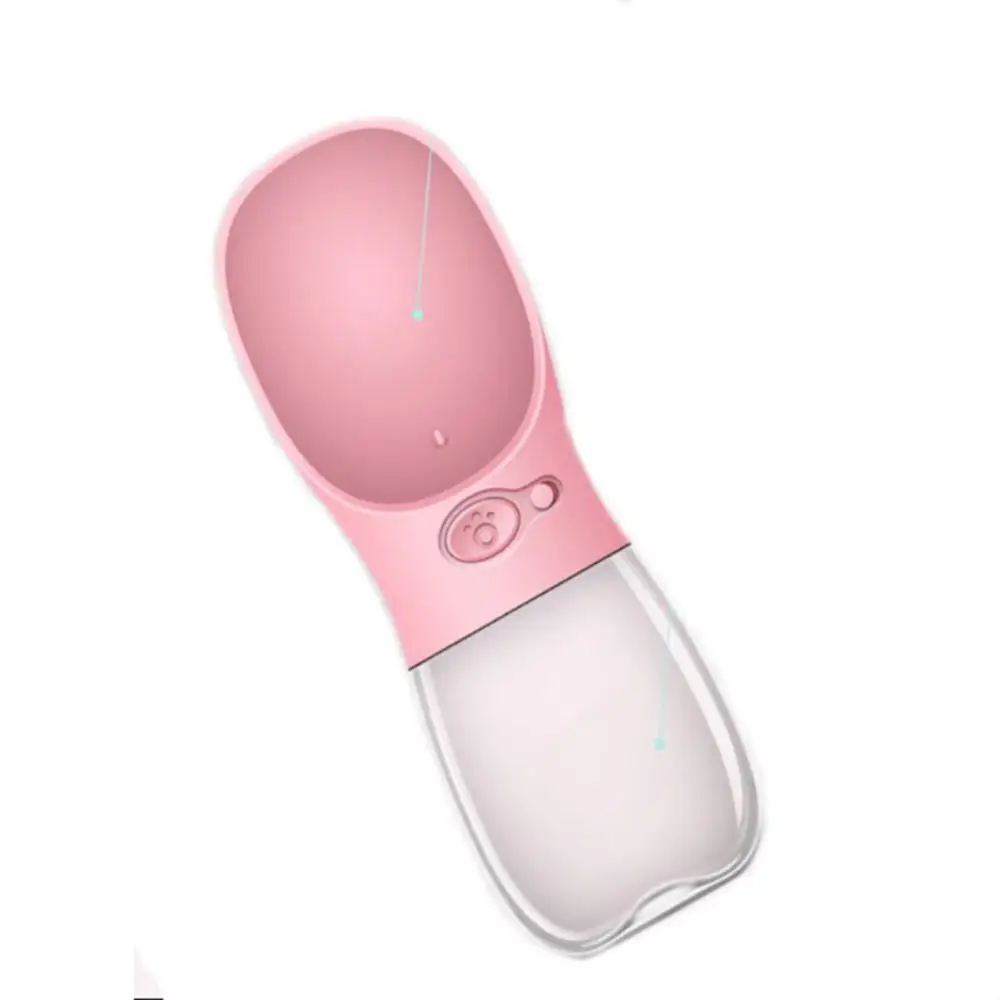 Pink Летняя бутылка для воды для домашних животных, для маленьких и больших собак, для путешествий, для щенков, кошек, поилка, диспенсер для воды для домашних животных, продукт для домашних животных - Цвет: Pink