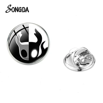 

Cute Hollow Knight Game Character Brooch Pins for Fans Collection Glass Crystal Dome Delicate High Quality Bag Hat Badges