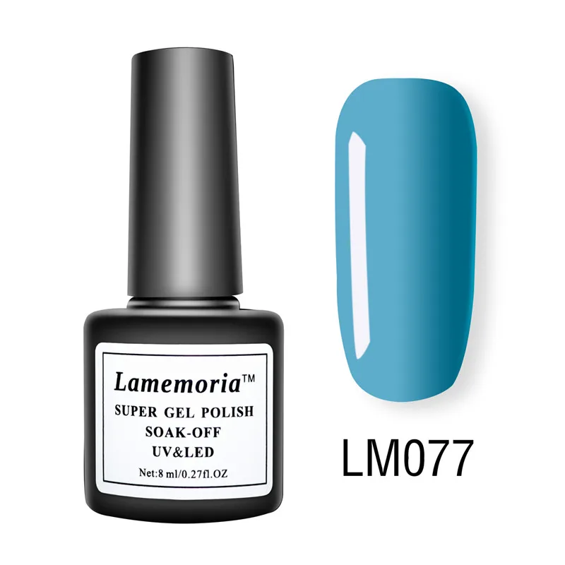 Lamemoria лак для ногтей гель Vernis Перманентный стойкий УФ 36 цветов гель для маникюра праймер верхнее покрытие блеск для ногтей - Цвет: LM-77