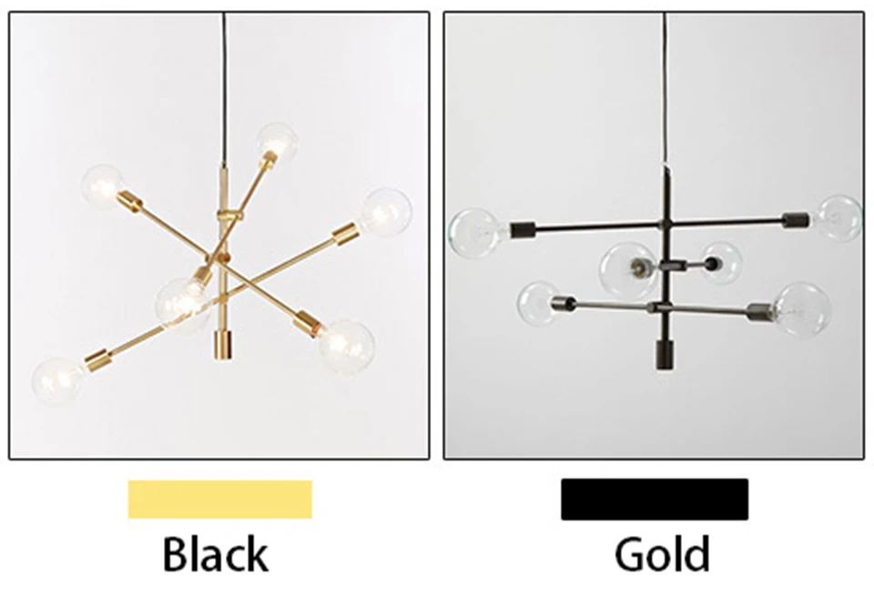 Современные подвесные светильники, подвесной светильник E27, Черное золото, для столовой, гостиной, столовой, украшения, для кухни, светильники, скандинавские подвесные лампы