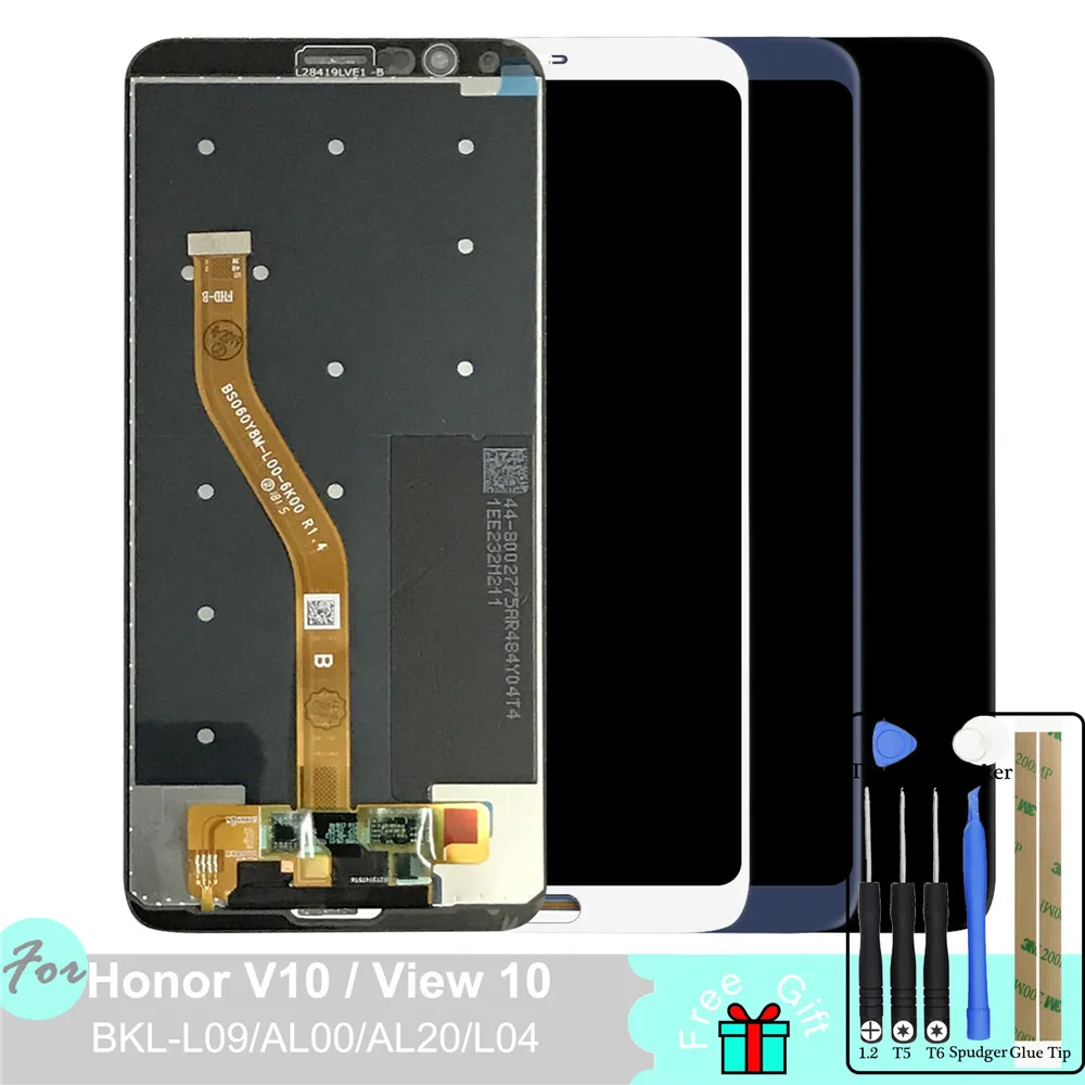 

LCD Displays For Huawei Honor V10 / View 10 BKL-L09 BKL-AL00 BKL-AL20 BKL-L04 Touch Screen Digitizer Assembly Replacement