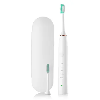 

1 Set D6 Ultrasonic Electric Toothbrush USB Charge Rechargeable Waterproof Tooth Brushes With 2Pcs Replacement Heads Timer Brush