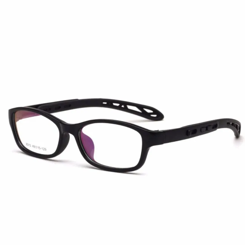 Индивидуальная оправа для очков, Детские TR90 близорукие очки, модные обычные очки для мальчиков, силиконовые очки для девочек - Цвет оправы: b black
