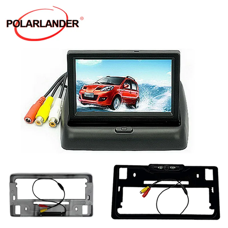 Авто для автомобиля HD TFT помощь при парковке зеркало монитор 4,3 дюймов lcd Складная дополнительная резервная камера заднего вида - Цвет: Japanese CAM