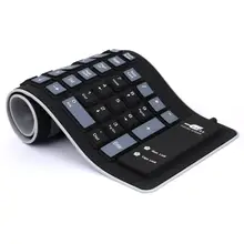 

103 Keys Foldable Silicone Keyboard USB Wired Gaming Keyboard for Laptop/Computer Flexible Roll Up Silica Gel Keyboard Dustproof