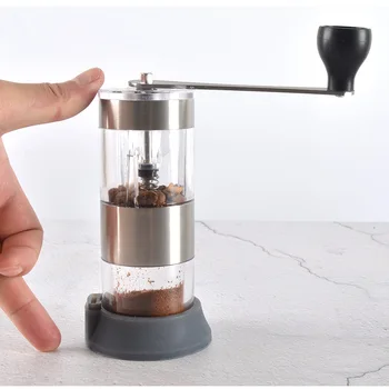 

Small Hand-cranked coffee grinder portable Washable grain grinder mini shredder ceramic grinding core
